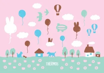 ライトピンクの絵柄