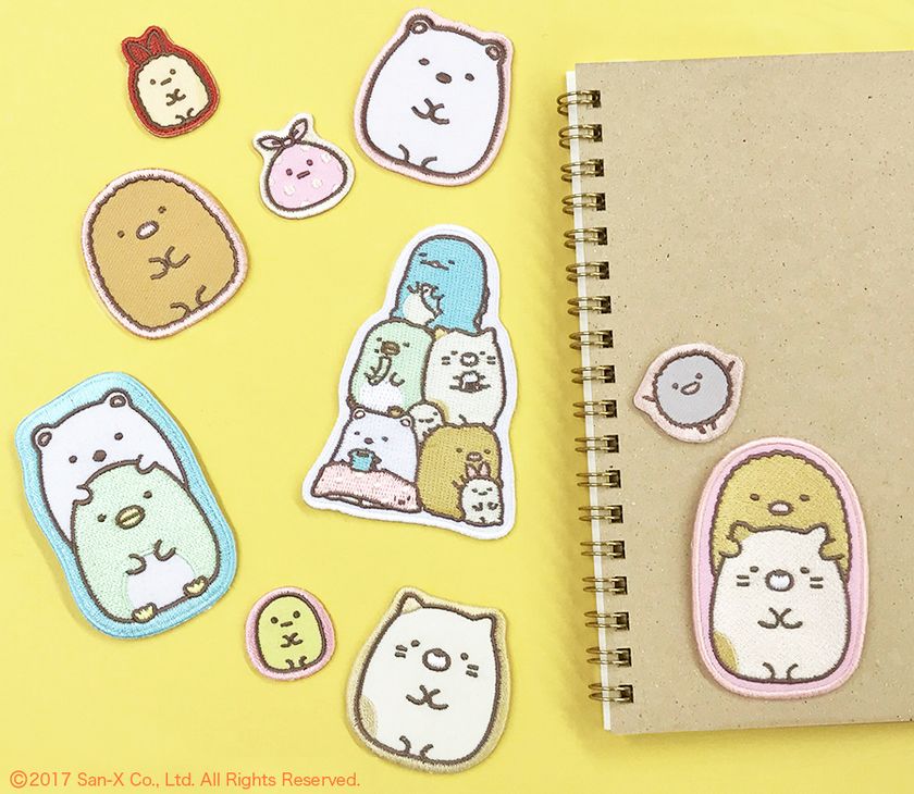 【すみっコぐらし】
自分だけのすみっコアイテムが作れちゃう！
ワッペン10種　12月上旬より順次発売