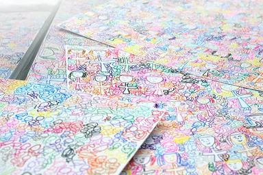 「RAU-RAU-G -YUKA-(らうらうじ ゆか)」の生地のもととなった西村 有加さんの絵