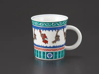 九谷焼ガンダム　五彩手アッガイ＆シャア専用ズゴック マグカップ