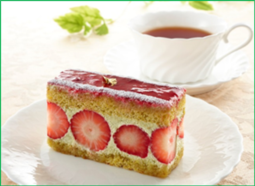 ～観光特急「青の交響曲（シンフォニー）」冬季オリジナルケーキ～
ピスタチオと苺の香りが広がる「フレジエ・ピスターシュ」を発売します