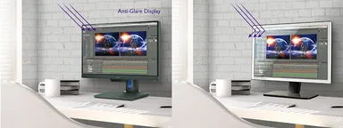 反射を最小限に抑えたアンチグレアディスプレイ