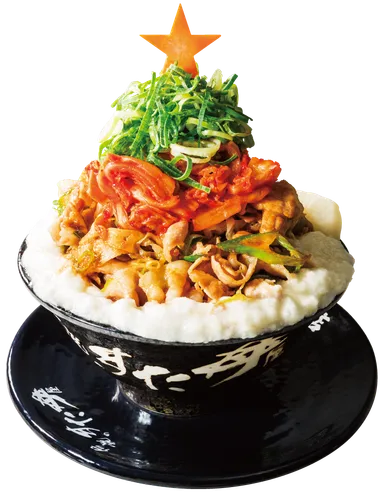 【クリスマススペシャルメニュー】爆弾すた丼がっツリー盛り 1,190円(税込)