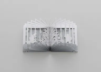 360°BOOK 雪降る森(半開状態)
