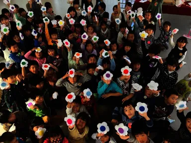 家荒らしイベント：tetote園児集合写真(上)