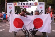 車椅子競技部門優勝(左)副島正純(右)土田和歌子