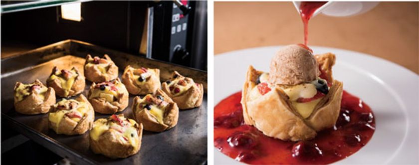 外は“サクッ”、中は“とろっ”！
焼きたてパイに苺ソースをかけて楽しむ
冬の新作・あったかスイーツ「Chaud ショー」
ティーラウンジ「パルテール」にて　2017年12月26日(火)より