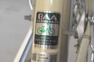 BAAマーク貼付自転車（サドル部分）