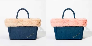 ファーハンドバッグ