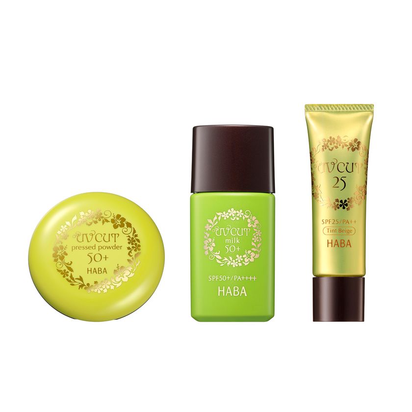 無添加※1＆紫外線吸収剤不使用
肌へのやさしさと強力UVカットを両立
2018年2月21日（水）より限定新発売！
『UVカット25（限定色 ティントベージュ）』
『UVカットミルク50+』
『UVカットプレストパウダー50+』『UVスペシャルケアセット』