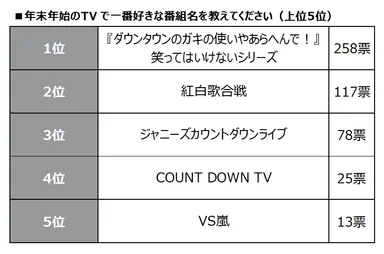 一番好きな番組名