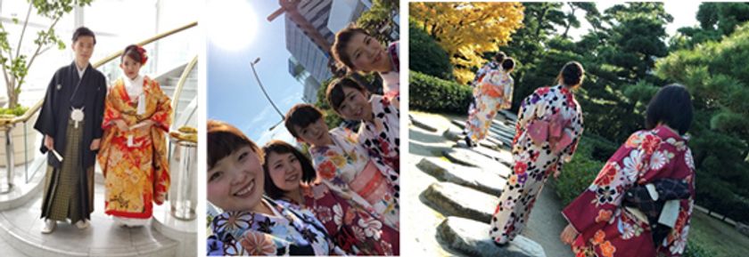 訪日外国人のお客様に向けた日本のおもてなし
和装着付体験・着物でおでかけプランを開始
2018年1月10日(水)より JRホテルクレメント高松にて