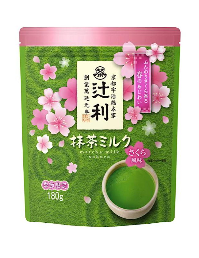 京都 宇治の老舗 辻利 から、今年も春の季節限定フレーバー登場
「 辻利 抹茶ミルク さくら風味」