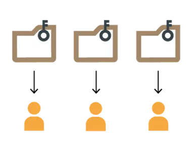 ファイルはダウンロードリンク化され、ワンタイムパスワードを自動的に生成