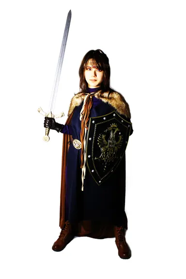 青の勇者立ちポーズ