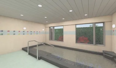 臨場感に満ちた季節の湯を楽しめる大浴場