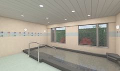 臨場感に満ちた季節の湯を楽しめる大浴場