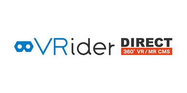 「VRを民主化する」VR/MR CMS VRider DIRECTロゴ