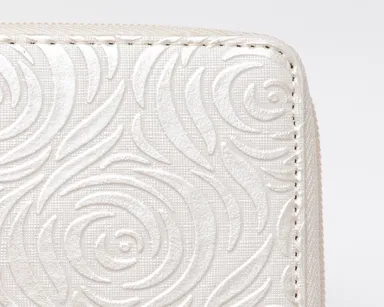 カメリア生地拡大画像(パールホワイト)