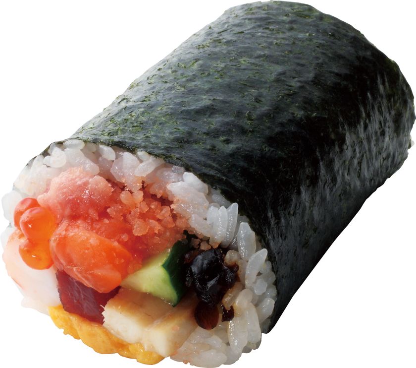 スシロー特製・恵方巻 好評予約受付中
おすしを鬼の金棒に見立てた『鬼に金棒えびカツ巻』も新登場！