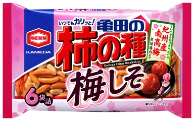182g 亀田の柿の種梅しそ6袋詰