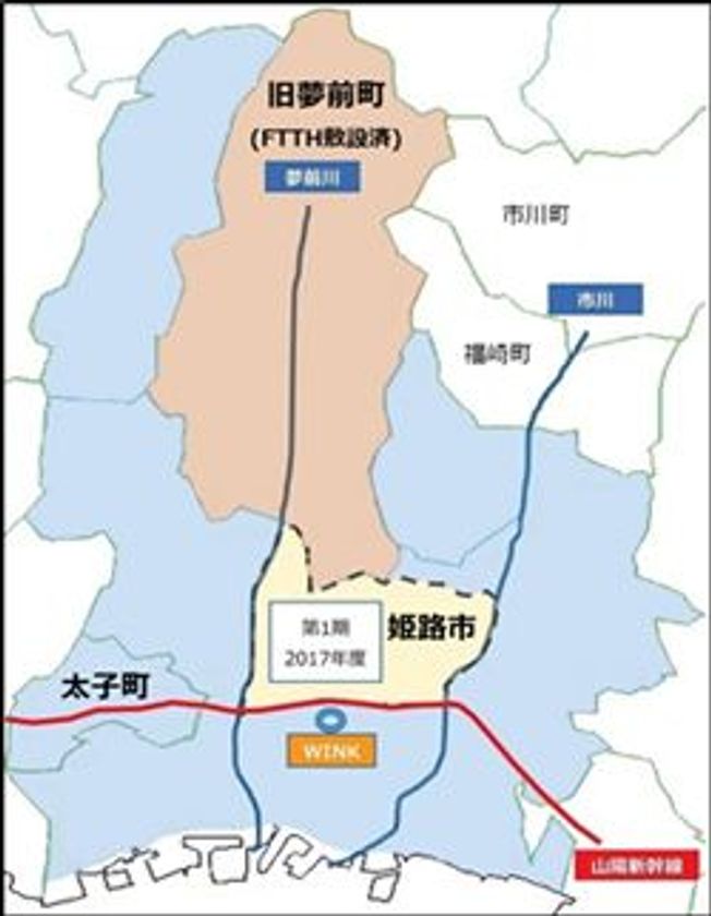 姫路・太子エリアで「WINK光」始動！
3月1日（木）から
FTTH（光ファイバー）方式によるサービスを順次提供
～4Kテレビ放送への対応と高速・
大容量通信サービスの利用が可能に！～