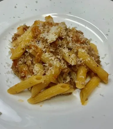 ブランド豚「球磨の黒豚」のラグーソースのショートパスタ(人吉)