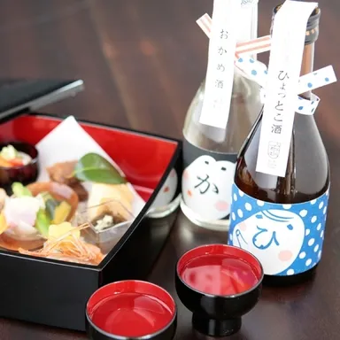 夫婦円満　おかめひょっとこ招福酒セット　イメージ2