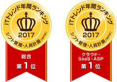 リクルートジョブズのシフト管理システム「シフオプ」が『ITトレンド』2017年 年間ランキング1位を獲得