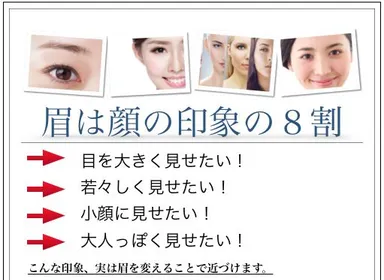 眉は顔の印象を左右する