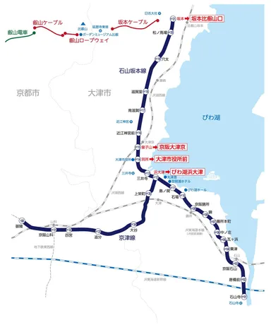 大津線路線図