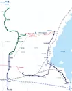 叡山電車と周辺路線図
