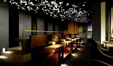 全席窓向きで夜景が一望