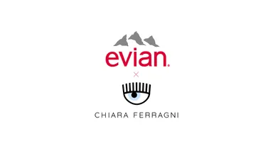 エビアン×キアラ・フェラーニ コレクション　ロゴ