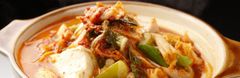 愛会喜流のキムチを鍋で食べる