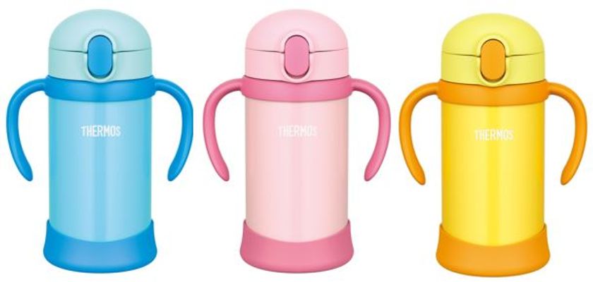 Thermos Bottle Baby Straw Mug Pink FHV-350