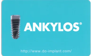 カード表面(アンキロス治療記録カード)