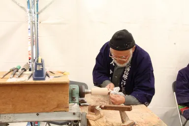 こけし実演　過年度の様子