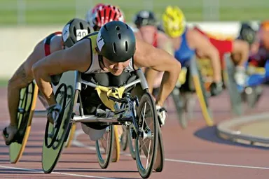 車いす陸上競技デモンストレーション走行