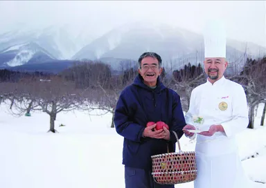 木村秋則さん、山崎隆シェフ