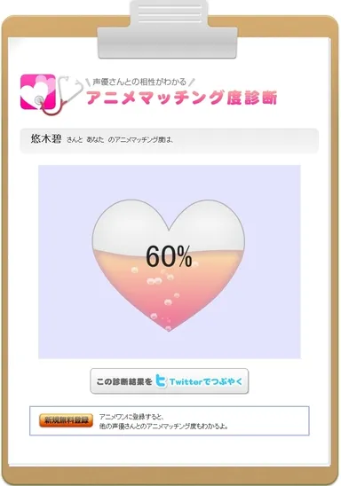 簡易版の診断結果ページ