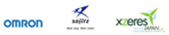 オムロン フィールドエンジニアリング株式会社、双日プラネット株式会社、株式会社エグザラス・ウインド・ジャパンのロゴ