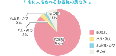 冬に来店されるお客様の肌悩み　グラフ
