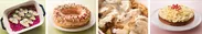 (左から)鰆の白ワイン蒸し 白味噌仕立てのソース、鶏肉のタッカルビ風、ホワイトチョコのタルト（3月1日～4月15日）、パリブレスト（4月16日～5月31日）