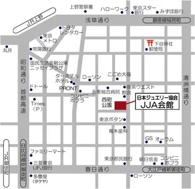 日本ジュエリー協会地図