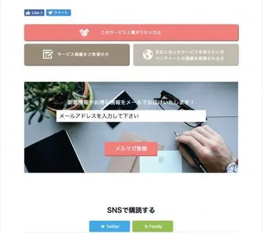 各ページに設置されているボタン