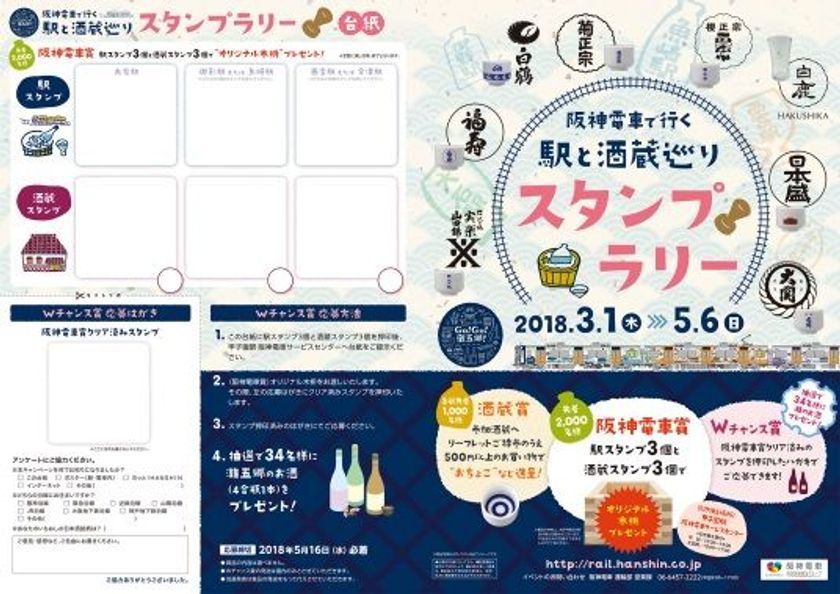「阪神電車で行く　駅と酒蔵巡りスタンプラリー」を開催します
～外国人旅行者向けのリーフレットも配布～