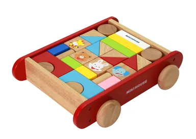 ミキハウス 木のおもちゃ ウッドブロック 2名さま