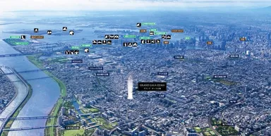 湾岸エリア周辺航空写真