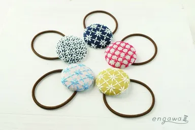 庄内刺し子　ヘアゴム